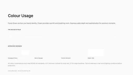 Colour Usage canvas template preview