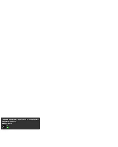 Before/After Comparison (v4.0 - Minimal/MoMA) canvas template preview