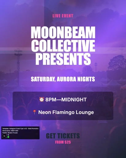 Instagram Event Flyer v4.0 - Bold Promotion canvas template preview