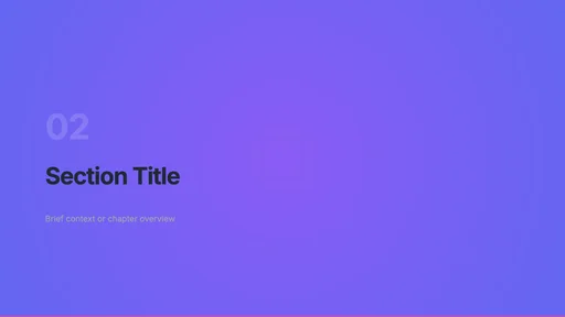 Section Divider v4.0 - Chapter Transition canvas template preview